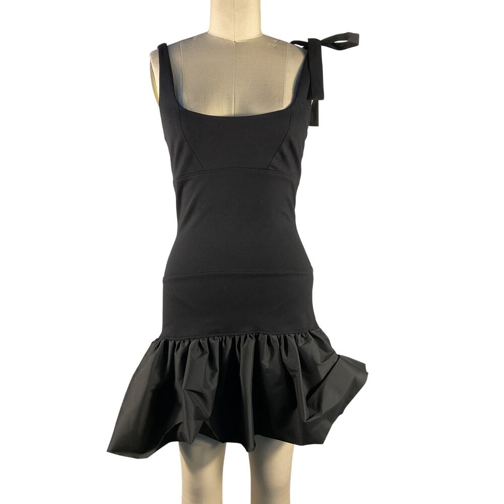 Sandro Ruffled Black Lolita Dress Size 34 FR / 2 US - Picture 2 of 4